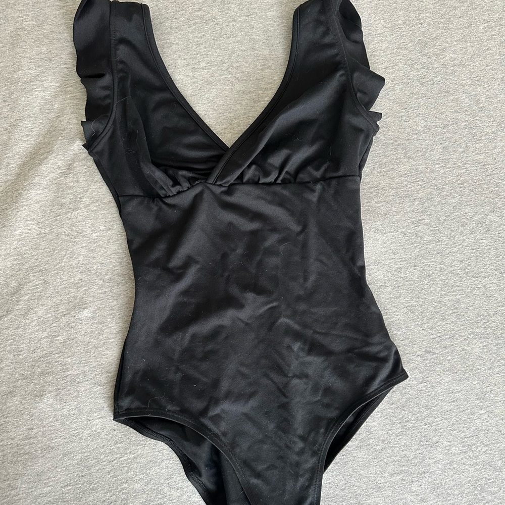 Ballessimo Frill Leotard- Black